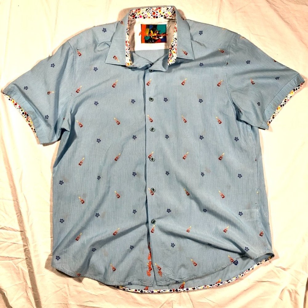 Robert Graham Guitar Hawaiian Shirt XL